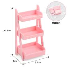 3-Tier Mini Storage Rack Model, DIY Mini Dollhouse Display Shelf, Suitable For Mini Furniture, Desktop Decor, Shop Supplies, Office Desk Decor, Room Decor, Kitchen Scene Decor, Bedroom Accessories, Photography Props, Personalized Gifts, Mini Snack Rack - A - View 10