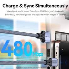 VegGieg USB-A To USB-C 60W Fast Charging Cable 3A Braided Data Cord For IPhone 15-17 CarPlay HiCar 480Mbps Transfer Anti-Break Durable 1.2m/2m - View 9