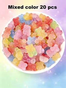 20/50/100 buah Permen Lunak Berwarna-warni Berbentuk Hati, Dekorasi Plastik DIY Cocok untuk Casing Ponsel, Jepit Rambut, Kerajinan Resin, Berbagai Aksesoris Bertema Cinta - Permen Gummy Buatan Sendiri - View 13