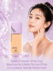 Maybelline 美寶琳長效透明底妝 #N20，正裝 35ml/試用裝 10ml，輕盈持久、抗汗、霧面妝效、有效遮瑕，適合中性至淺膚色 - 美寶蓮持妝輕透粉底液N20 - 查看 3