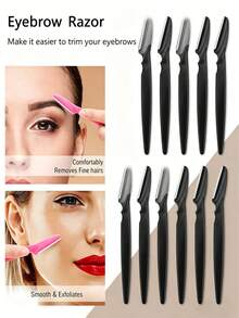 48 piezas Kit de herramientas para dar forma a las cejas para principiantes, Herramientas de maquillaje Navaja para cejas unisex, Herramientas de depilación - Multicolor - Ver 4