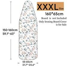 Elegant Floral Print Ironing Board Cover, Ironing Board Cover (Cover Only) 1pc, Heat-Resistant Fabric, Expandable Ironing Board Protective Cover/Replacement Cover Floral Pattern, Ironing Cover, Adjustable Size, Fits Most Ironing Boards, Drawstring Binding Design, Easy Installation, Suitable For Home And Travel Accessories, Modern Home Decor, Durable Ironing Cover Designed For Standard Ironing Boards - Narcissus - View 13