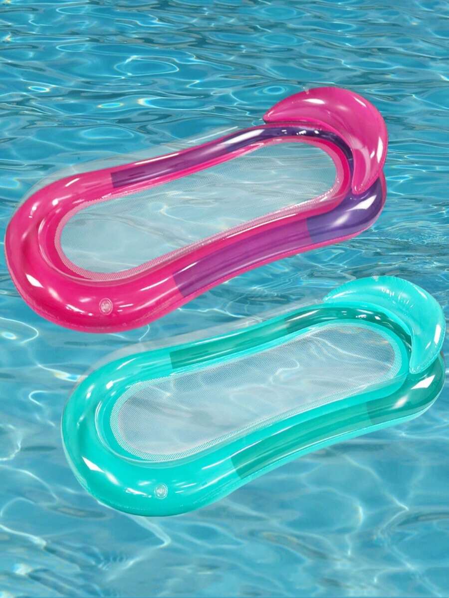 1 Buah Kursi Santai Hammock Air Lipat Tiup, Cocok Untuk Dewasa, Kolam Renang, Pantai, dan Aktivitas Air Lainnya, Pelampung Kolam Renang PVC Multifungsi, Kursi Santai, dan Fungsi Mengapung, Sempurna Untuk Perjalanan dan Kolam Renang di Rumah - Kursi santai terapung - View 1