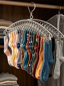 Windproof Premium Clothes Drying Rack, Windproof Clothes Hanger, Reinforced Stainless Steel Drying Rack, Suitable For Hanging Socks, Underwear, Panties, Tights And Gloves - Multicolor - View 7