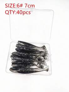 40pcs Multi-Color T-Tail Soft Lures, 5.5cm & 7cm Two Sizes, Bionic Small Fish Artificial Bait, Freshwater & Saltwater Fishing, Suitable For Amur, Bass, Mandarin Fish - Multicolor - View 31