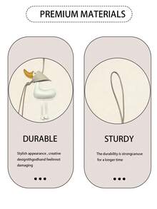 1pc Lucky Yellow Duck Keychain, Genuine Leather PU Material, Handmade, Cute Cartoon, Car Key Ring, Bag Pendant, Gift For Female Friends And Sisters - Multicolor - View 8