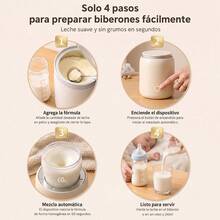 Mezclador Automático de Leche en Polvo 1200mAh Silencioso Base Antideslizante, Manos Libres para Padres de Bebés - Multicolor - Ver 4