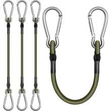 2pcs Elastic Rope With Carabiner Hook, Flexible And Durable Bungee Cord, Multi-Purpose Tie Down Rope For Camping, Luggage And Cargo Binding - Multicolor - View 2