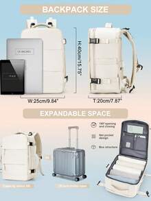 大容量 25L 登機背包,符合航空標準的旅行袋,14-15.6 吋筆電包含乾濕分離,防水旅行背包適用於男女,短途旅行商務通勤學校包,多隔層輕量耐用透氣多功能 3-5 天旅行行李袋,可直接登機無需託運,百搭休閒背包,多色可選 - 彩色 - 查看 4