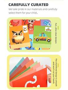 Children's 3D Puzzle Sticker Book - Portable Quiet Book, Montessori Preschool Activity, Develops Creativity And Motor Skills, Birthday Gift - Multicolor - View 6