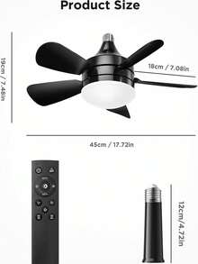 Ceiling Fans - White Red Light - View 7