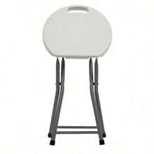 White Folding Stools - Portable And Durable Plastic Foldable Stools For Camping, Kitchen, Desk, Or Outdoor Use, Lightweight Fold Up Stool For Indoor/Outdoor Events And Everyday Seating - 2 Stools - View 6