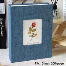 1pc Linen Photo Album, High-End Display Window Design, Acid-Free Inner Pages, Holds 26 Pages, 100 Photos, 4x6/5x7/8*10 Photos, Suitable For Family Memories, Wedding Keepsakes, Anniversary Gifts, Memory Album, Photo Storage, Home Decor Essential - Multicolor - View 19