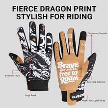 1 Pair Motorcycle Gloves, Summer Riding Gloves, Motocross Bicycle Gloves, Touchscreen, Racing Protection, Riding Accessories, Riding Essentials, Gift For Male And Female Riders - Multicolor - View 3