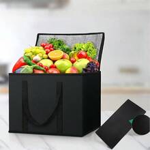 1pc Large Capacity Portable Cooler Bag, 3-Layer Insulation, PVC Non-Woven Fabric Tote Bag, Keeps Food Warm/Cold For 1.5 Hours, Easy-To-Clean Aluminum Lining, Foam Insulation, Durable Handle - A - View 11