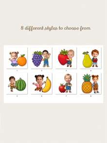Custom Children's Tropical Fruit Face Banner, 1st Birthday Hanging Flag, Summer Yard Decoration Garland, Baby Shower Party Decor, Tutti Frutti Party Favors, Children's Milestone - Multicolor - View 4