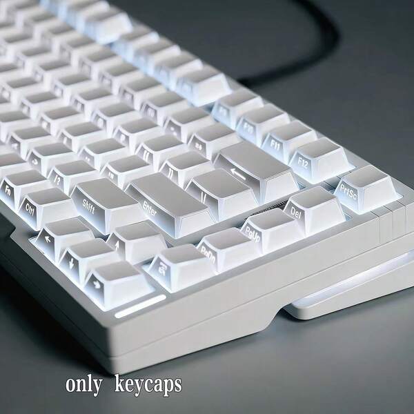 120+ Keycap Putih Transparan, Material PBT+PC, Tinggi Cherry, Keycap Cetak Samping, Kompatibel dengan Switch Cherry/Gateron MX, Cocok untuk Hadiah dan Penggunaan Pribadi, Keycap Hot-Swappable, Keycap Personalisasi yang Sangat Menarik, Cocok untuk Desktop