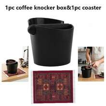 2pcs Coffee Knock Box Coffee Grounds Storage Box Applicable To Home Coffee Enthusiasts The Barista Pours Coffee Grounds Suitable For Home Coffee Corner Commercial Coffee Shops It Is Also A Practical Gift For Coffee Enthusiasts Essential - Black - View 16