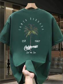 Stellar Choice 100% Men'S Pure Retro Style Print T-Shirt Easy Fashion Comfortable Casual Top 0721-S - 白色 - 查看 11