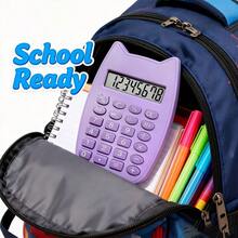 1pc/5pcs Lightweight Pocket Cat-Shaped Calculator, Mini Body Fits In Pencil Case Or Bag For Easy Carrying, Basic Calculation + Memory Function For Daily Accounting, Bottom Hanging Hole Compatible With Lanyard To Prevent Loss, Portable Simple Calculator For Commuting, Library Study, And Business Trips - A - View 10