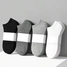 10/20/30/40 Pairs Solid Color Neutral Socks, Soft Lightweight Low-Cut Short Socks, Unisex - Multicolor - View 1