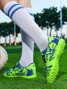 Kids' Fashion Football Shoes With Studs For Artificial Grass, Low-Top Campus Soccer Shoes For Students, Suitable For Small And Large Fields, Sports Shoes - Green - View 5