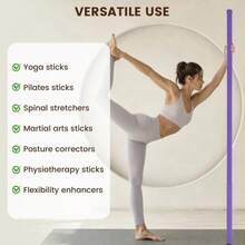 Premium Material Yoga Bar, Adjustable Stretching Bar For Exercise, Flexibility & Balance, Multi-Functional Fitness, Rehabilitation & Posture Correction - Multicolor - View 4