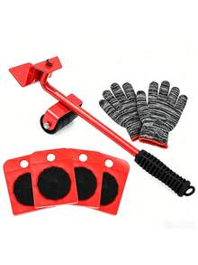 Heavy Duty Furniture Lifter And Mover Tool Set With Metal Sliders - Rustproof Steel Furniture Lifting Jack With Roller Pads, Easy Shifting For Bulky & Heavy Loads, Durable Metal Finish - Enhanced Moving Kit - View 1