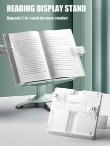 1件多功能可調節閱讀架，學生閱讀/學習書架，易於調節的桌面書架，保護視力，舒適頸部支撐，返校必備 - 多色 - 查看 1