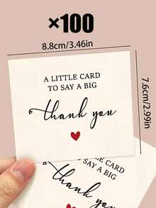 200/100/50pcs Thank You Cards, Suitable For Wedding Thank You Gifts, Birthday Party Favors, Holiday Gifts, Business Thank You Cards, Event Favors, Party Blessing Cards, Gifts For Friends And Family, Employee Benefits And Church Souvenirs - One Size Fits All - View 10