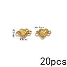 20 Peças Pingentes de Aço Inoxidável Banhados a Ouro 18K com Duplo Furo, Conectores Vintage Boho para Fabricação de Joias, Suprimentos para Fabricação de Joias DIY - Conector duplo suspenso - Visão 26