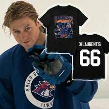 Off Campus TV Series Ice Hockey T-Shirt Dean Di Laurentis 66 Graphic Merch T-Shirts Men Women Fashion Casual Wear Y2K Unisex Top - 1 - View 2