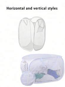 1pc Foldable Dry And Wet Separation Dirty Clothes Basket With Handle, Extra-Large Multi-Grid Dark And Light Color Clothes Separation Suitable For Big Family After Bathing Clothes Pants Shoes Jeans Boots Skirt(Available In Multiple Colors) - Multicolor - View 15