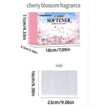 1 Box 40pcs Sakura Scented Fabric Softener Sheets, Clothes Softener, Car Air Freshener, Long-Lasting Fragrance, Soften Clothes, Deodorizing Fragrant Laundry Sheets, Laundry Essential - Cherry Blossom Smoothie Sheets - View 7