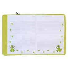 Safta Nickelodeon Rugrats Reptar Notebook With Zipper Pocket, 21.87x16.25 Cm, Textured Vegan PU Leather, 150 Lined Refillable Pages, Detachable Bookmark - A - View 3