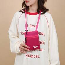 1pc Women's Mini Crossbody Phone Bag, Lightweight Sports Phone Pouch, Vertical Neck Hanging Portable Key Coin Purse - Multicolor - View 4