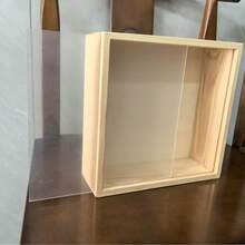1pc 7.87in Square DIY Mini Museum Shadow Box Solid Wood Decorative Frame Photo Frame, Display Box, Decorative Frame Display Stand Dust-Proof Display Base With Acrylic Panel, Suitable For Various Occasions, Holiday Gift - Square - View 10