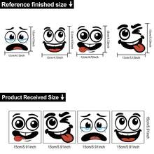 Eye Trash Can Sticker Children Smiling Face Toilet Sticker Wall Refrigerator Sticker Car Sticker - 15*15cm 4PCS - View 7