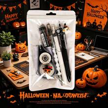 1pc Randomly Sent, High-Value New Halloween Cute Devil Mini Set (Neutral Pen + Correction Tape + Multi-Color Pen Combo), Essential Stationery For Students, Ins Style Back To School Stationery Gift Box, Multiple Colors Available, Suitable For Students And Office Use, Teen Girls Gift, Back To School Season Essential, Randomly Sent 1pc, Not A Set, 1ste=6pcs - Multiple Styles - View 2