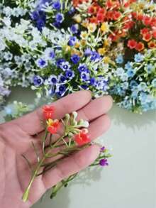 20/40入人造迷你鈴蘭花，多色 7.5cm/2.9in 易護理塑膠花，DIY 花環與花束，適用於情人節、復活節、婚禮及所有節日家居裝飾、模型屋、雕塑、收藏品與活動裝飾、仙女花園、陽台、室內 - mini 鈴蘭花 - 查看 8