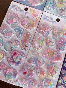 20pcs Stiker Epoxy 3D Original Q-Lia Stiker Gelembung Timbul Kartun Kawaii DIY Jurnal Casing Ponsel Mainan Anak Dekorasi - MultiWarna - View 5