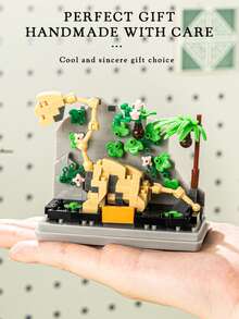 Creative Dinosaur Fossil High Building Blocks For Boys And Girls Small Granular Dinosaur Building Blocks Animal Toys And Decorative Items - 彩色 - 查看 6