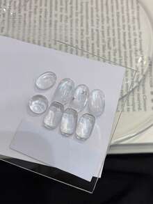 2026 New White Water Cat Eye Nail Gel, Gold Thread Glass Bead Crystal Rhinestone Glossy Effect, Brightening Versatile Suitable For All Skin Tones, Long-Lasting Durable, Professional Nail Salon Wearable Nail Light Therapy Gel - Multicolor - View 11