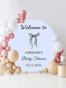 Fondo redondo personalizable (soporte no incluido), patrones/logotipos/texto imprimibles, duradero, adecuado para bodas, fiestas de cumpleaños, bautizos, accesorios de fotomatón y decoraciones de fiesta, diseño redondo moderno, textura suave, fondo redondo - Multicolor - Ver 3