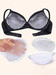 Silicone Breast Pads A-D Size - Breathable Non-Slip Breast Enhancer Pads, Reusable, Washable, Semi-Adhesive Design, Suitable For Bras, Bikinis, Sports Bras, Transparent Color - A - View 4