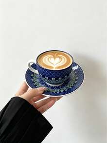 1 Set Boho-Keramik-Kaffeetasse und Untertasse, italienische Espresso-Luxustasse, geeignet für Zuhause, Küche, Café, Tischdekoration und als Geschenk. Perfekt für Home-Café-Ästhetik, minimalistisches Trinkgeschirr, geeignet für Nachmittagstee, italienische Kaffeetasse, Muttertagsgeschenk, Abschlussgeschenk, Sommer-Küchenessentials - Verschiedenfarbig - Übersicht 10