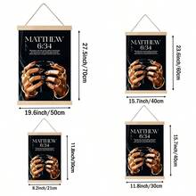 1pc Matthew 6:34 Bible Verse Canvas Wall Art Holding Coffee Painting Modern Christian Scripture Poster Melanin Fashion Aesthetic Room Decor For Living Room Unframed/Framed/Wooden Hanging - Pattern - View 10