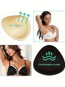2/4 buah Bantalan Payudara Mewah - Bantalan Payudara Lembut, Dapat Digunakan Kembali, Nyaman, Mengangkat & Membentuk, Meningkatkan Kepercayaan Diri, Cocok untuk Atasan Bikini, Pakaian Pantai & Pakaian Renang - Beraneka warna - View 5