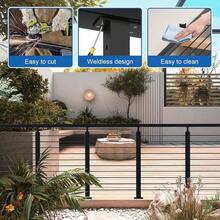 1Pack 4FT Stainless Steel Black Railing Handrails Deck Stair Railing Post System, 304 Stainless Steel Handrails, Metal Handrail Outdoor Indoor - 4' + 1* Handrail - View 8
