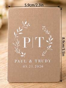 Personalized Custom Wedding Playing Cards Set (54 Cards) - Guest Book Alternative, Blank Message Cards, DIY Signature Favors, Unique Keepsake Cards, Elegant Floral & Letter Design, Suitable For Weddings, Engagements, Bridal Showers - Multicolor - View 9